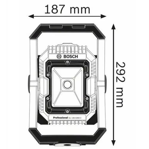 Projecteur LED sans-fil Bosch GLI 18V-2200 C Professional 18 V solo 6 Projecteur LED sans-fil Bosch GLI 18V-2200 C Professional 18 V solo – Image 4