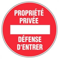 Panneau d’interdiction Novap rond