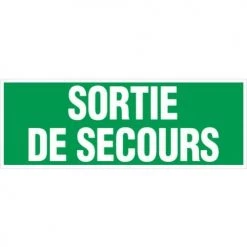 Plaque sortie de secours Novap 330 x 120 mm GB39 - 4140391