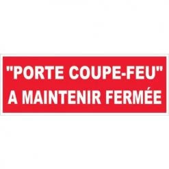 Plaque porte coupe feu à maintenir fermée Novap Rigide 330 x 120 mm - 4140520