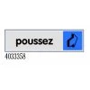 Plaquette de porte ''Poussez'' Novap en plexiglas 170 x 45 mm - 4033358 1 Plaquette de porte ''Poussez'' Novap en plexiglas 170 x 45 mm - 4033358 -Pas Cher Materiel de chantier Magasin AFD 141945