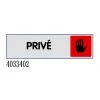 Plaquette de porte ''Privé'' Novap en plexiglas couleur 170 x 45 mm - 4033402 -Pas Cher Materiel de chantier Magasin AFD 141948