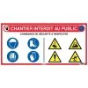 Panneau signalétique Taliaplast à messages multiples -Pas Cher Materiel de chantier Magasin AFD 96351