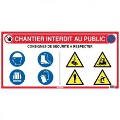 Panneau signalétique Taliaplast à messages multiples